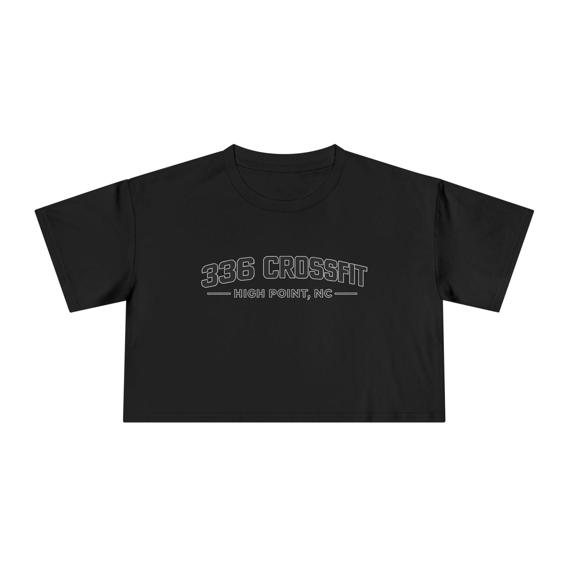336 Collegiate Black Crop Top