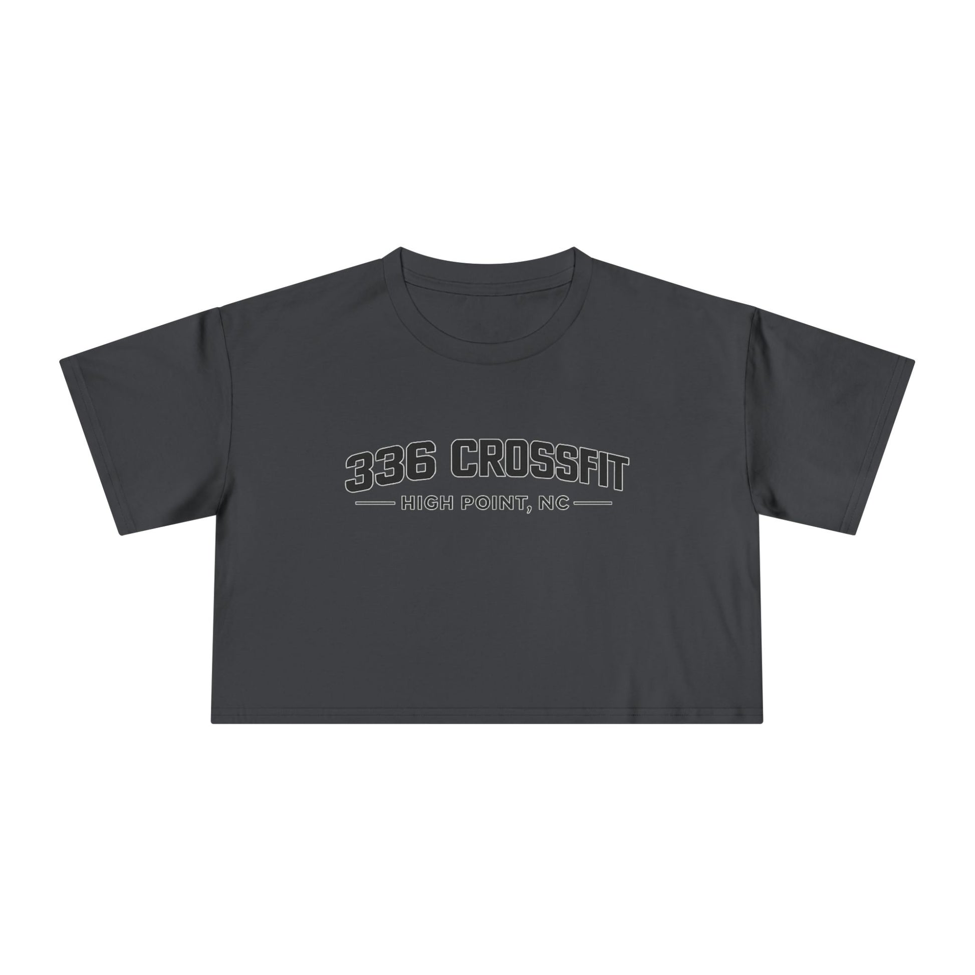 336 Collegiate Black Crop Top