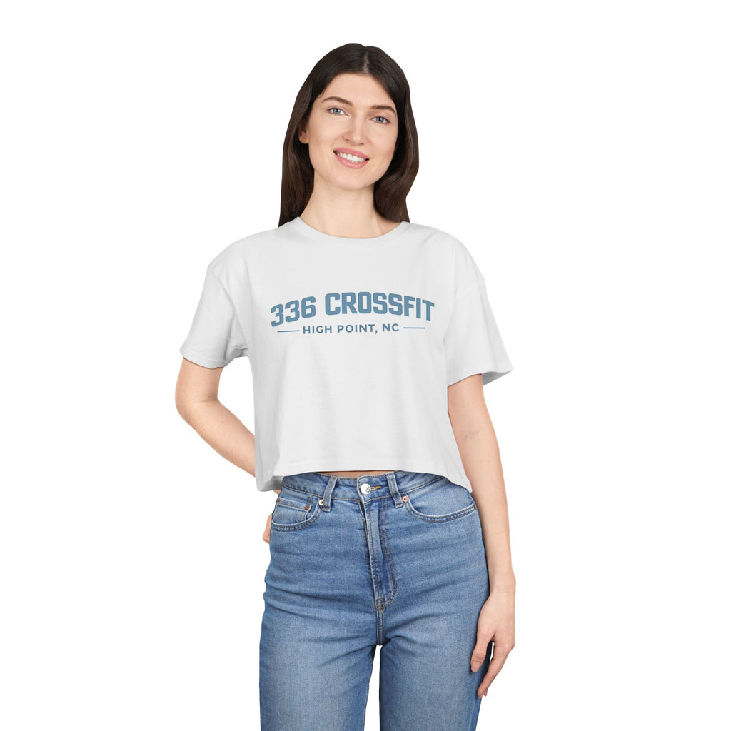 336 CrossFit Collegiate Blue Crop Top