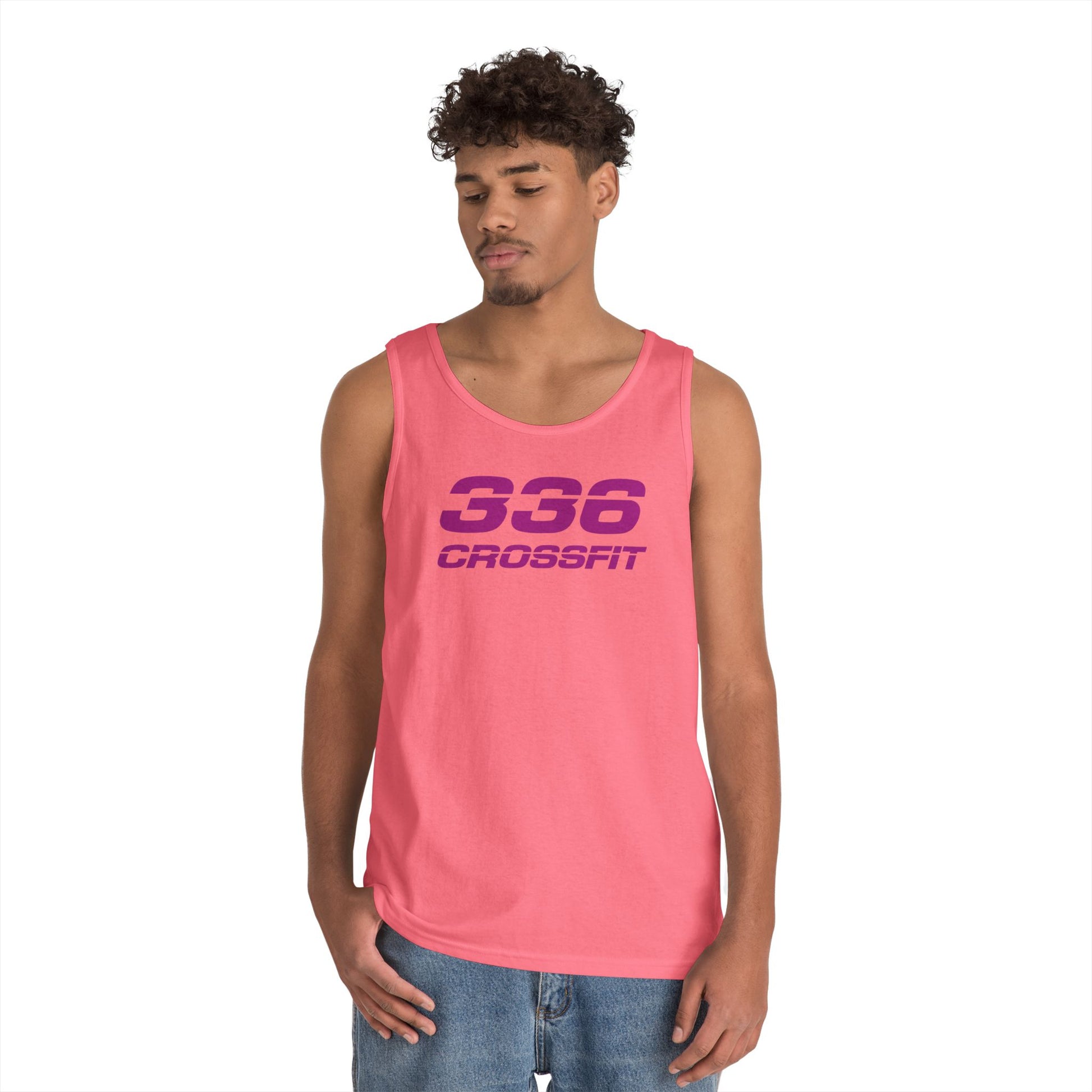 336 CrossFit Men's Tank Top (Basics Collection-Fuschia)
