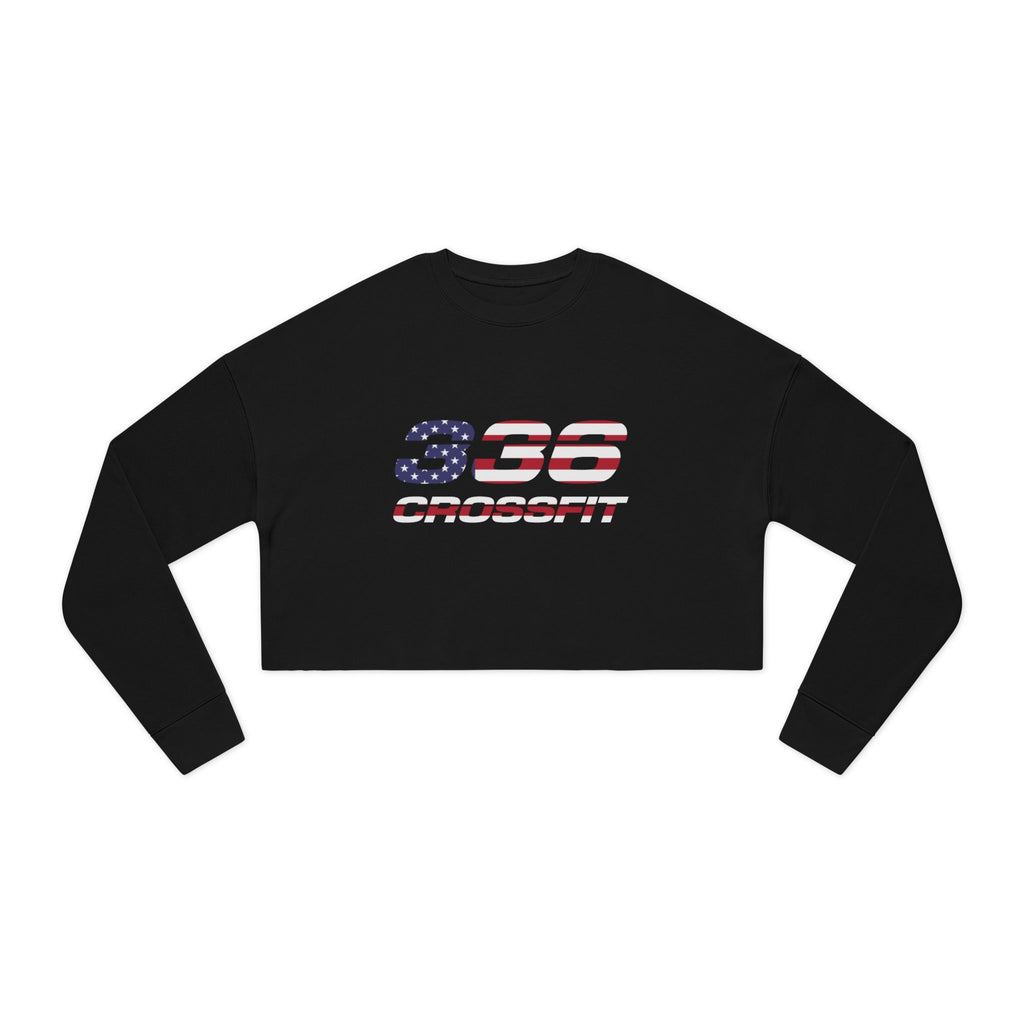 336 CrossFit American Flag Cropped Sweatshirt