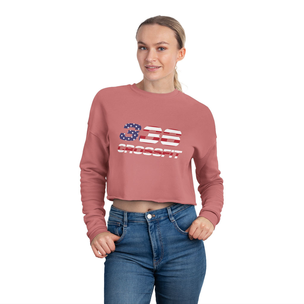 336 CrossFit American Flag Cropped Sweatshirt