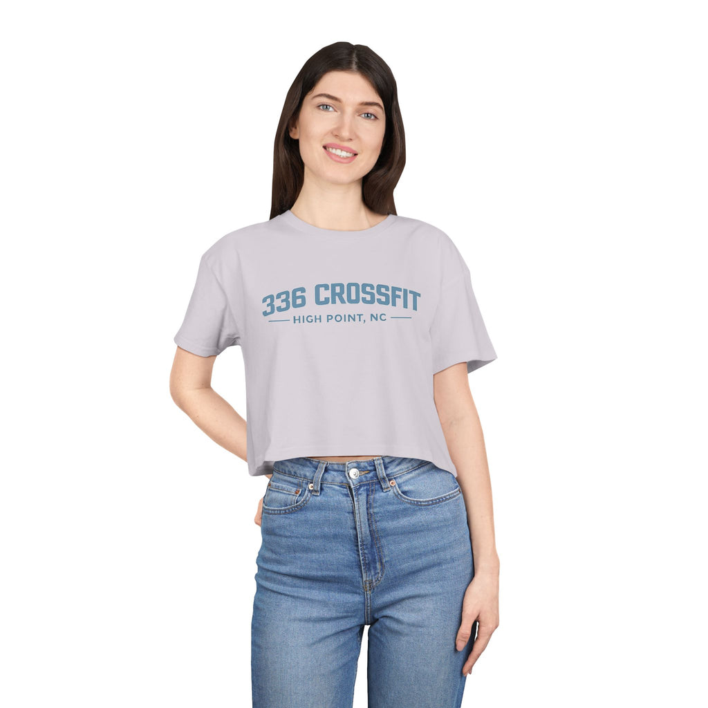 336 CrossFit Collegiate Blue Crop Top