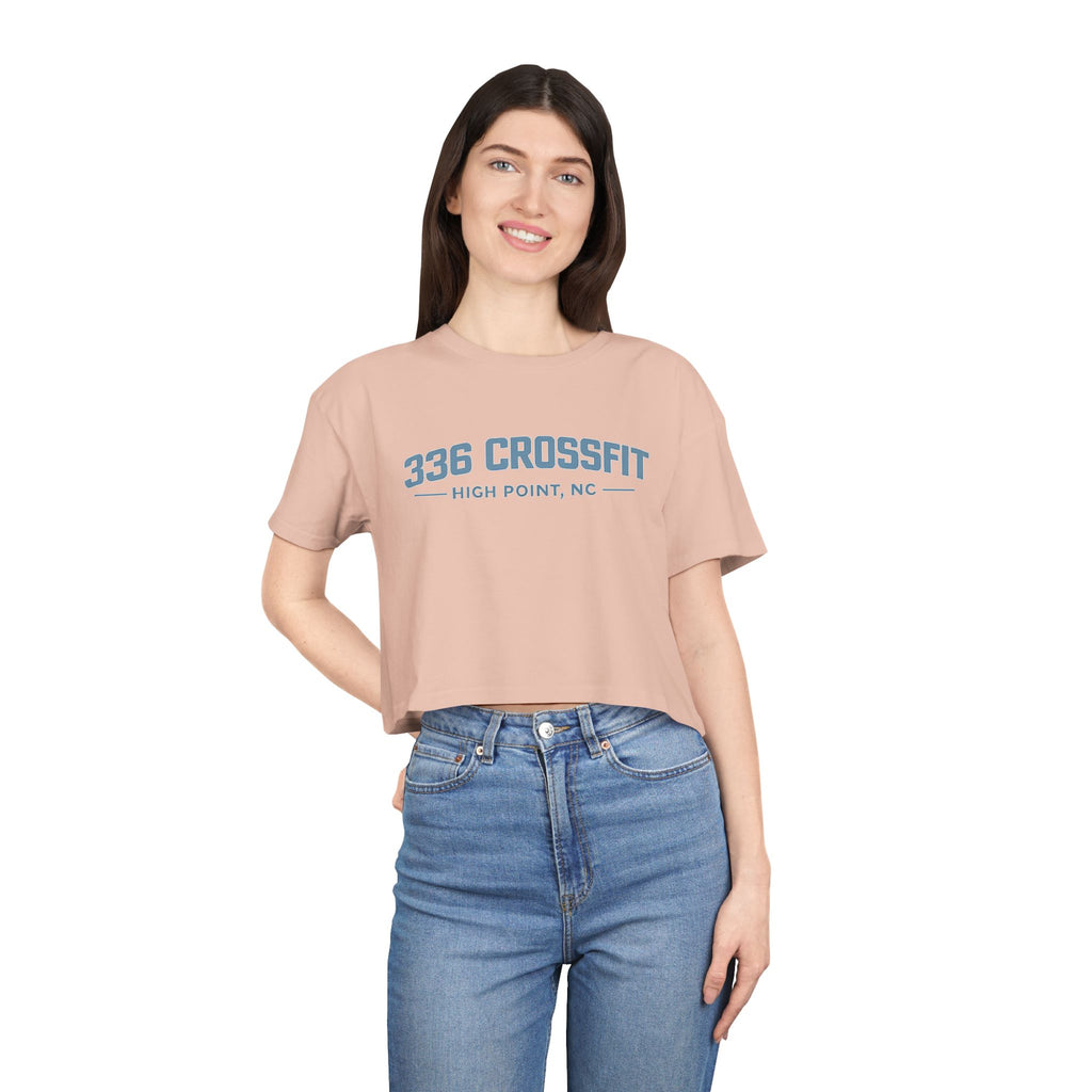 336 CrossFit Collegiate Blue Crop Top