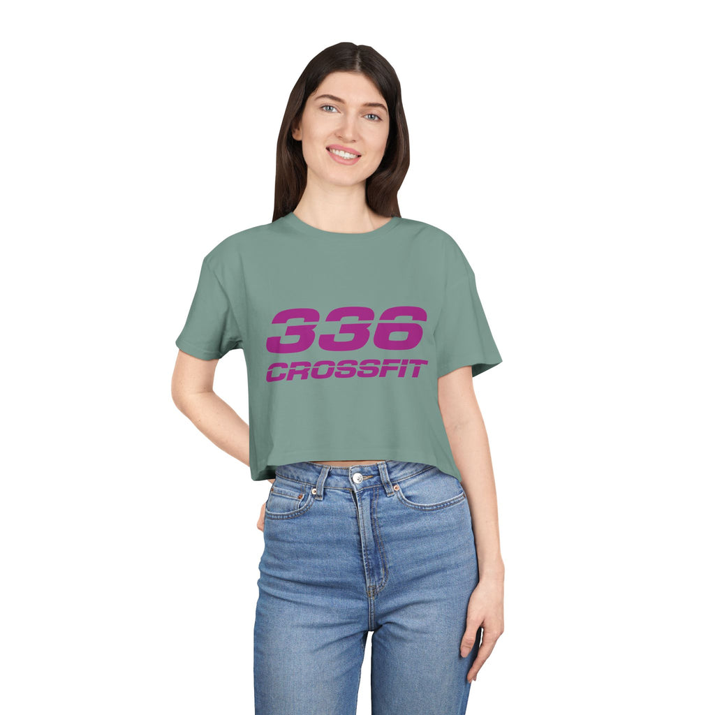 336 CrossFit Crop Top (Basics Collection-Fuschia)
