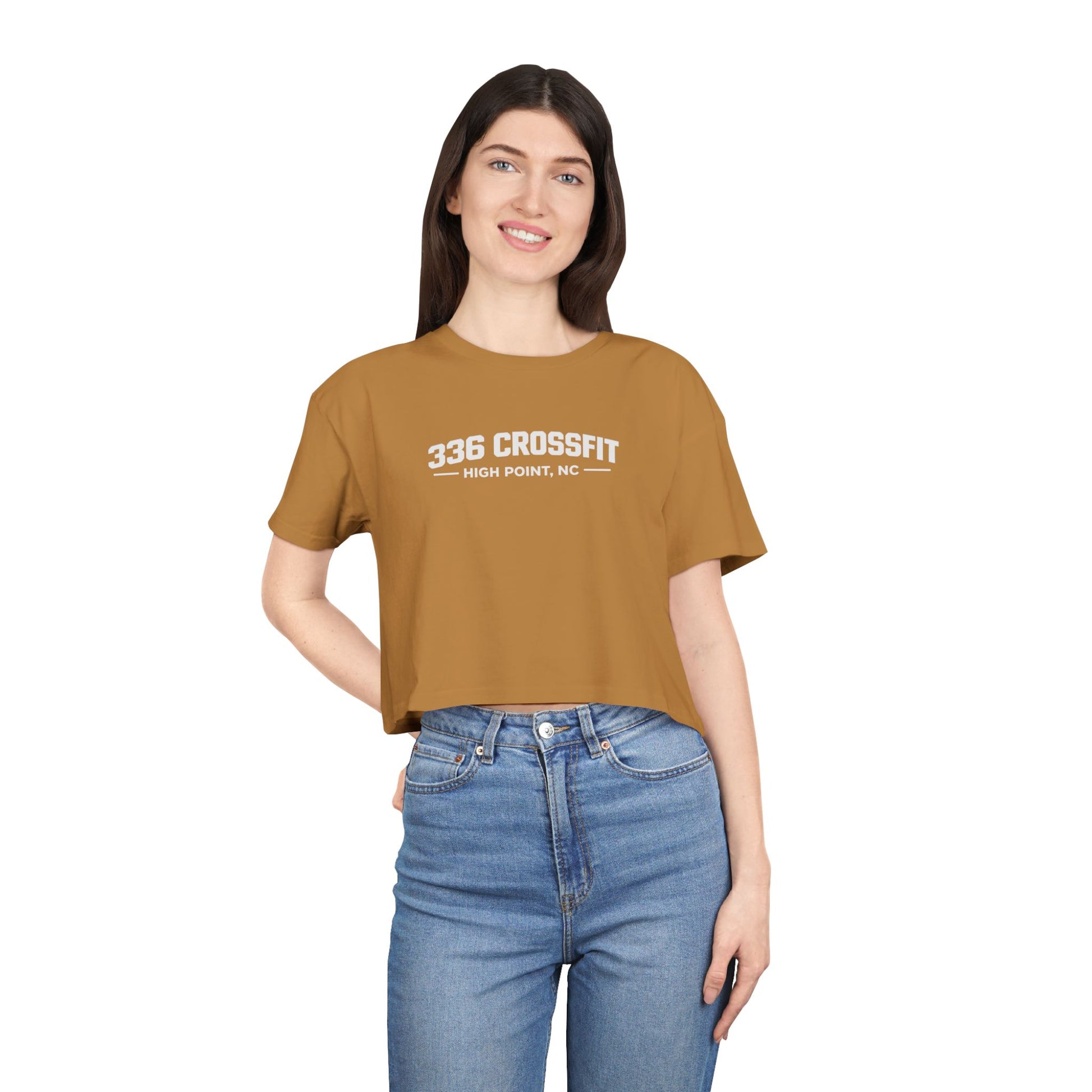 336 CrossFit Collegiate White Crop