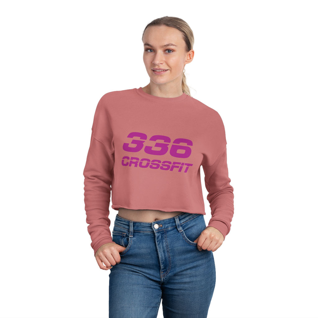 336 CrossFit Cropped Sweatshirt (Basics Collection-Fuschia)