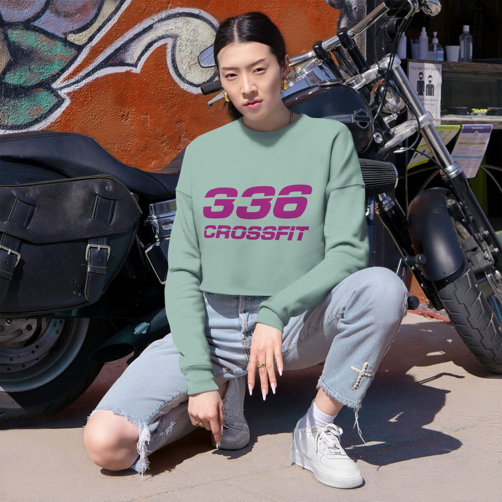 336 CrossFit Cropped Sweatshirt (Basics Collection-Fuschia)