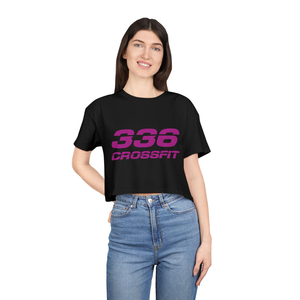 336 CrossFit Crop Top (Basics Collection-Fuschia)