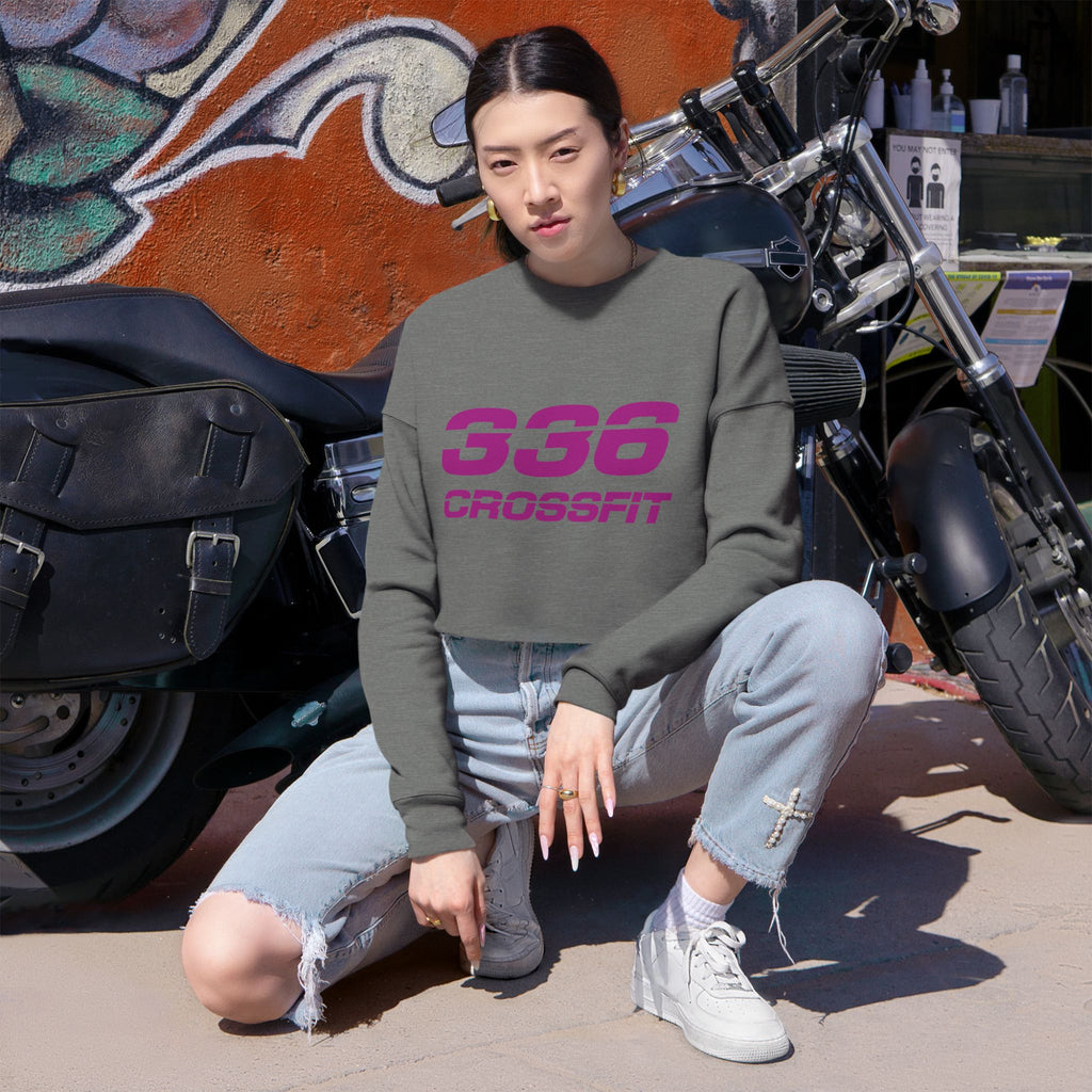 336 CrossFit Cropped Sweatshirt (Basics Collection-Fuschia)