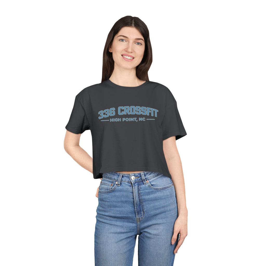 336 CrossFit Collegiate Blue Crop Top