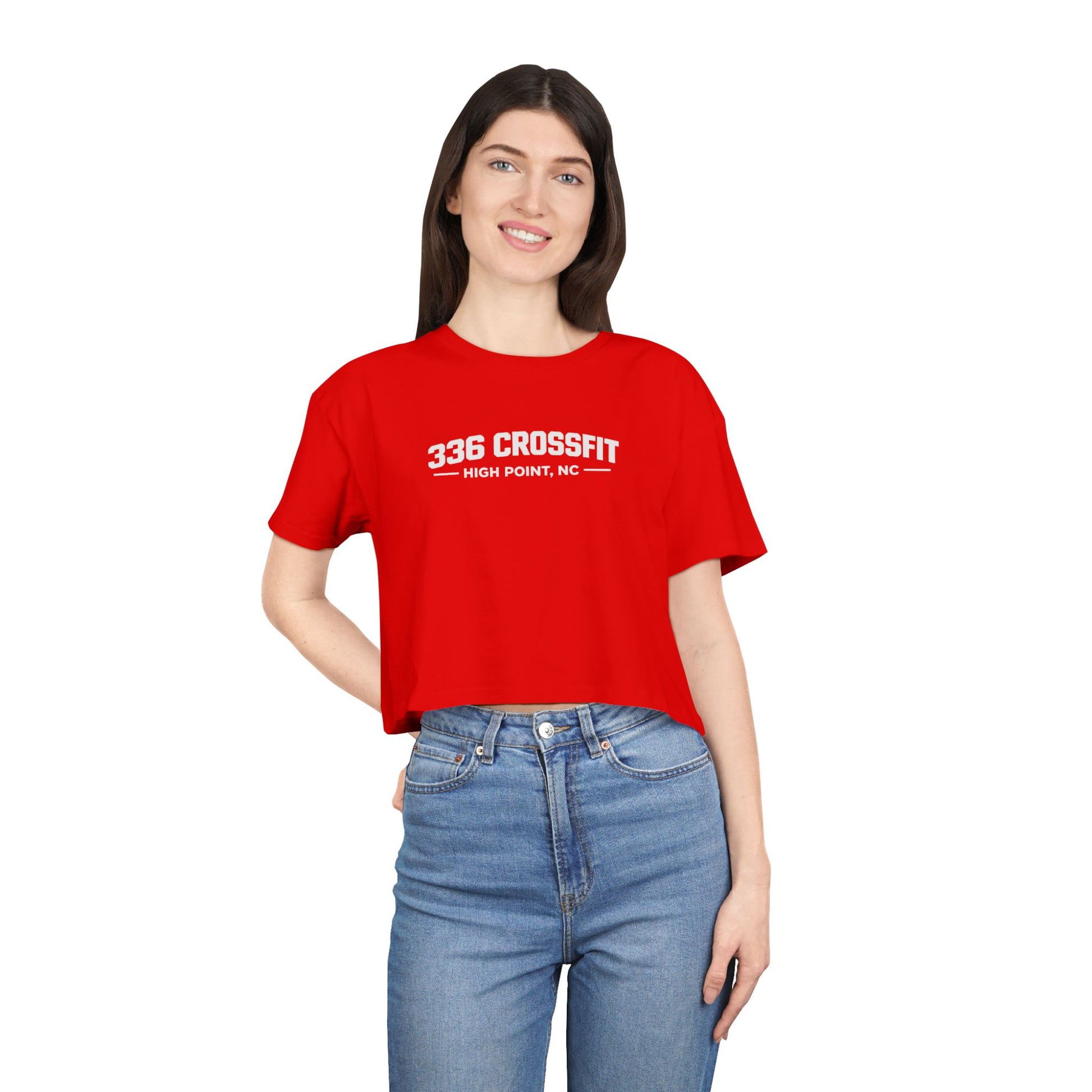 336 CrossFit Collegiate White Crop