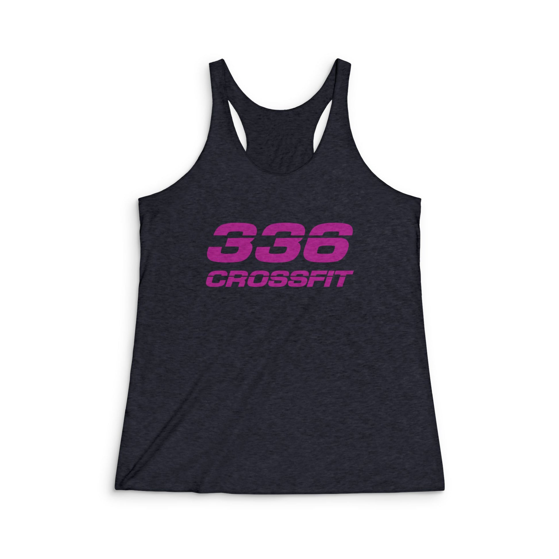 336 CrossFit Tri-Blend Racerback Tank Top (Basics Collection-Fuschia)