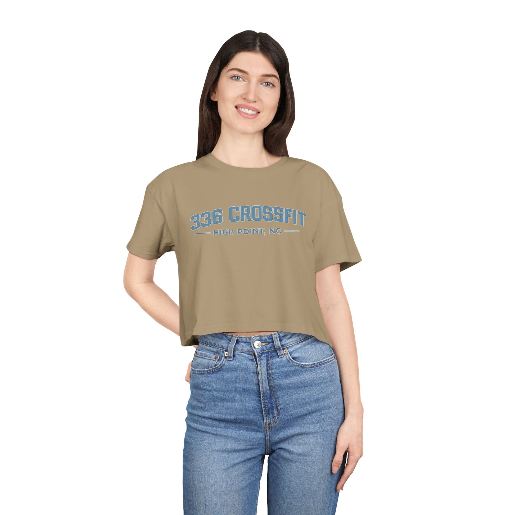 336 CrossFit Collegiate Blue Crop Top