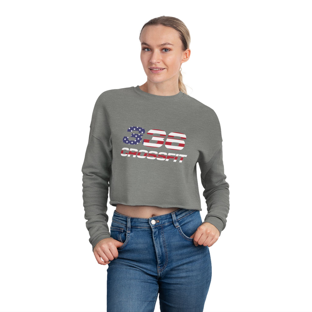 336 CrossFit American Flag Cropped Sweatshirt