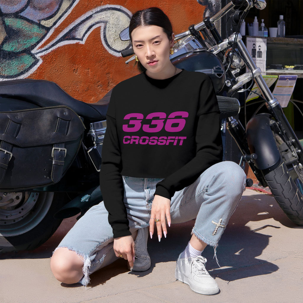 336 CrossFit Cropped Sweatshirt (Basics Collection-Fuschia)