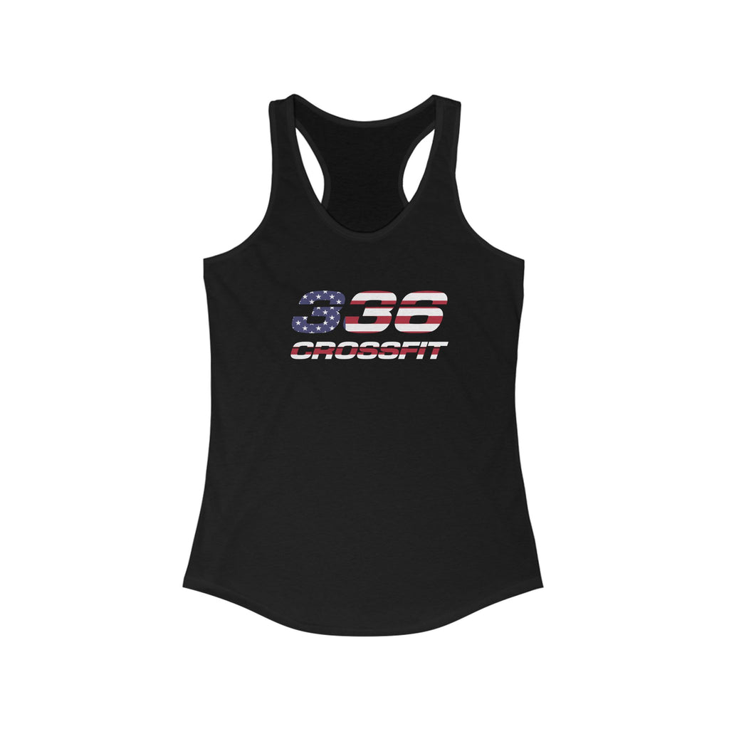 336 CrossFit American Flag Racerback Tank Top