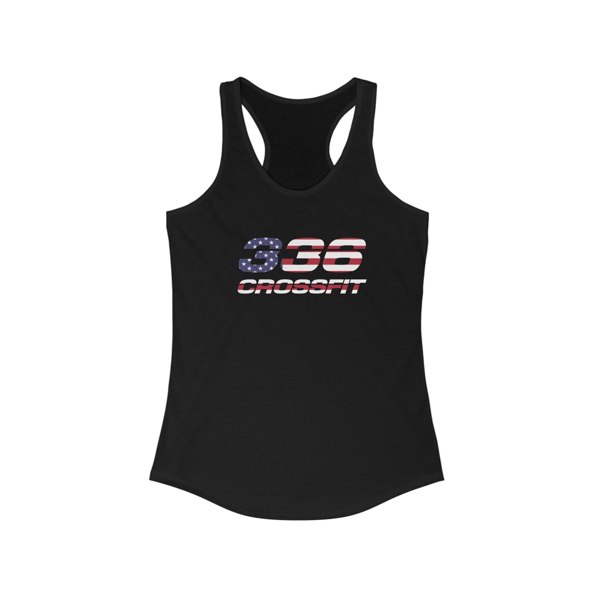336 CrossFit American Flag Racerback Tank Top