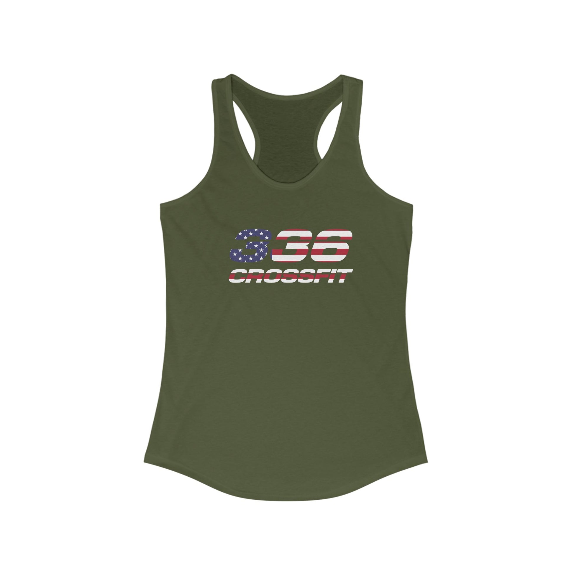 336 CrossFit American Flag Racerback Tank Top