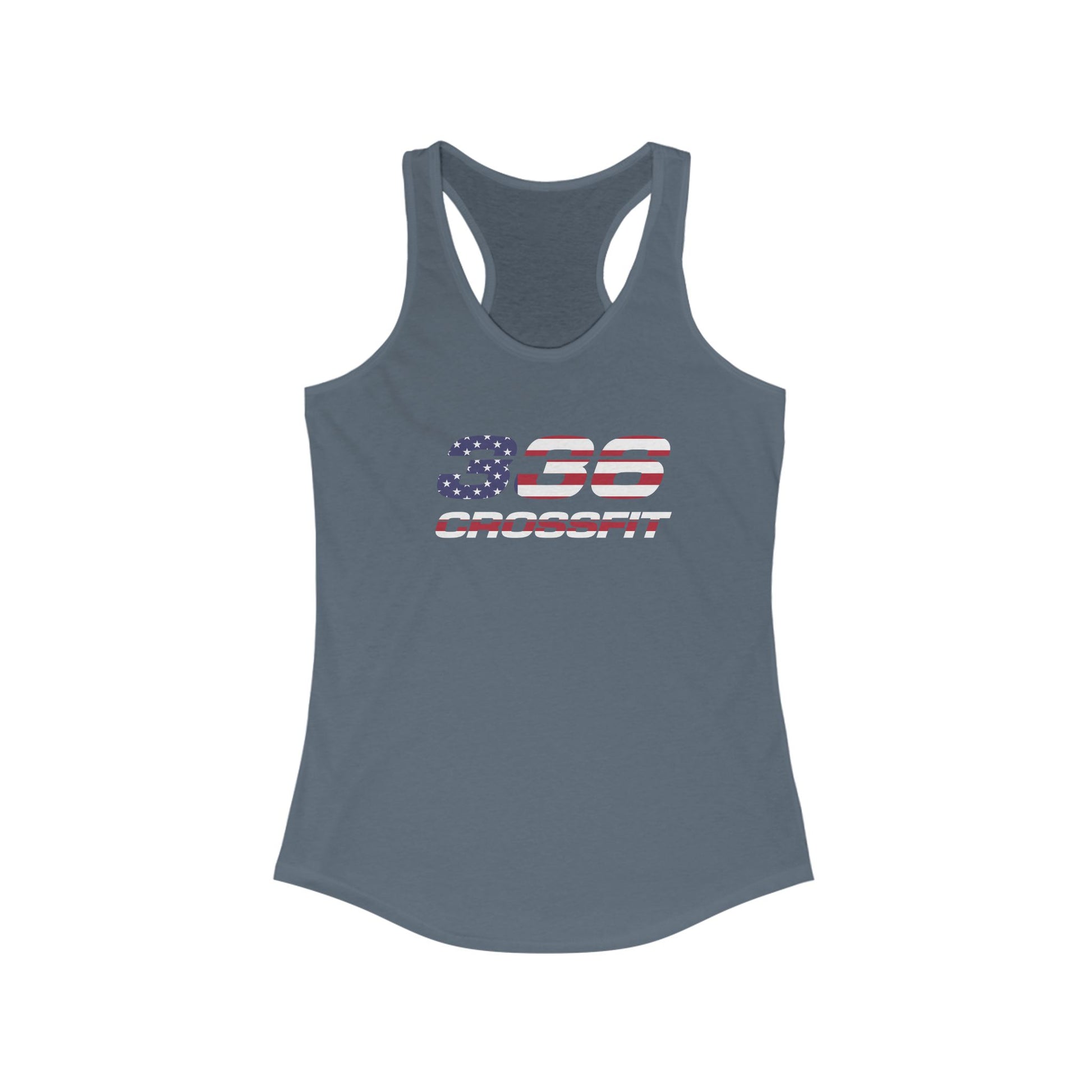 336 CrossFit American Flag Racerback Tank Top