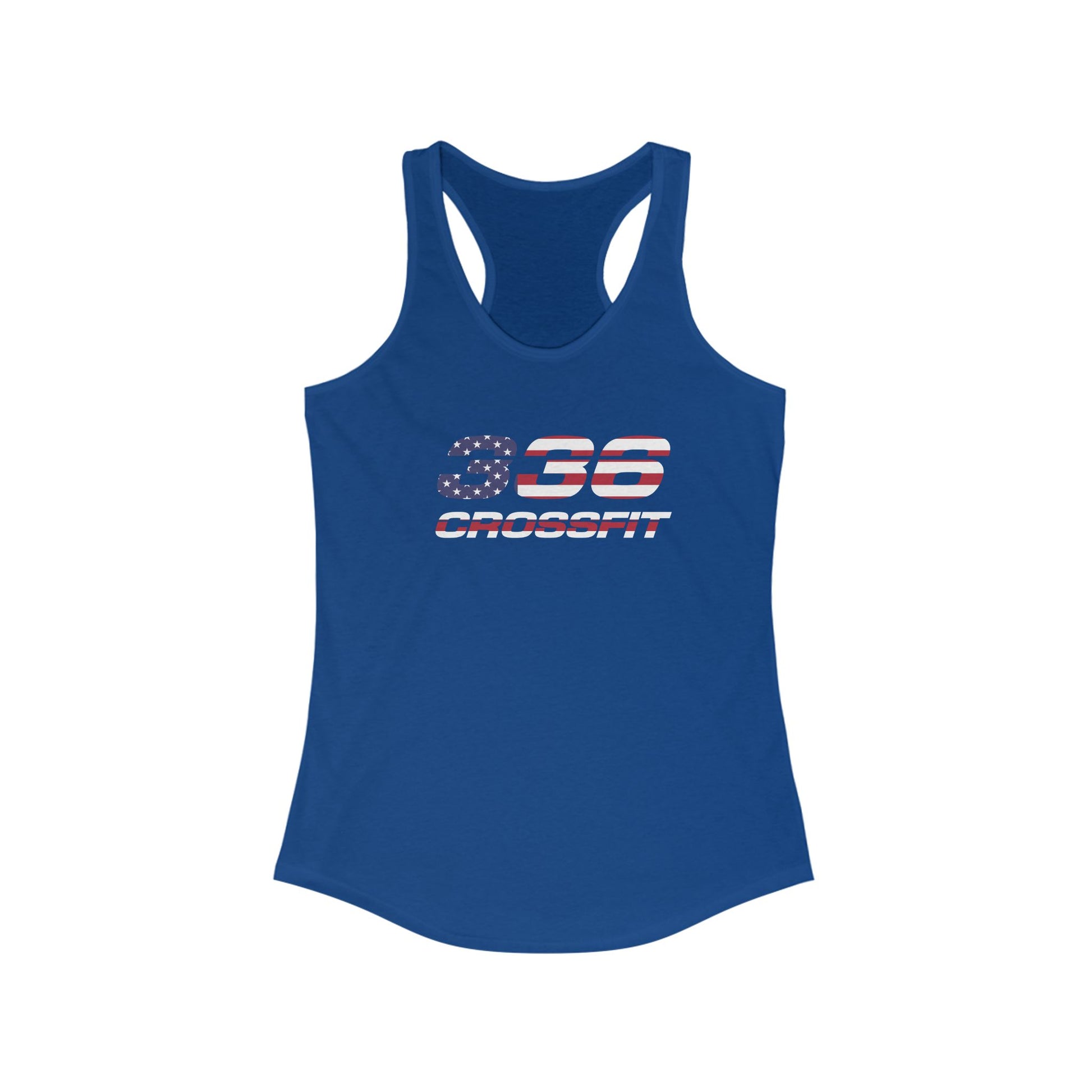 336 CrossFit American Flag Racerback Tank Top