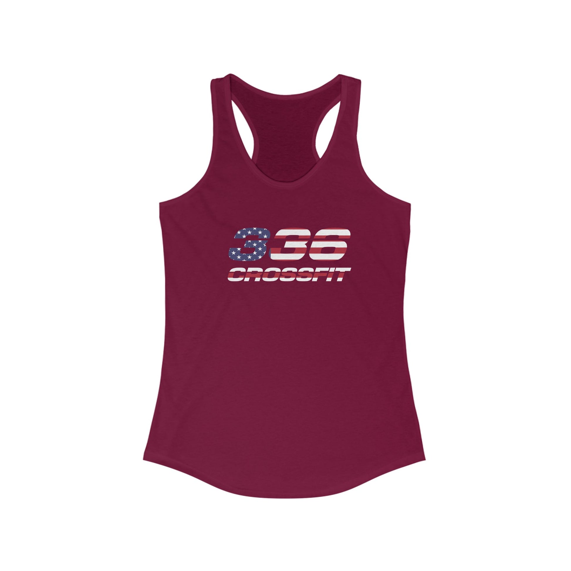 336 CrossFit American Flag Racerback Tank Top