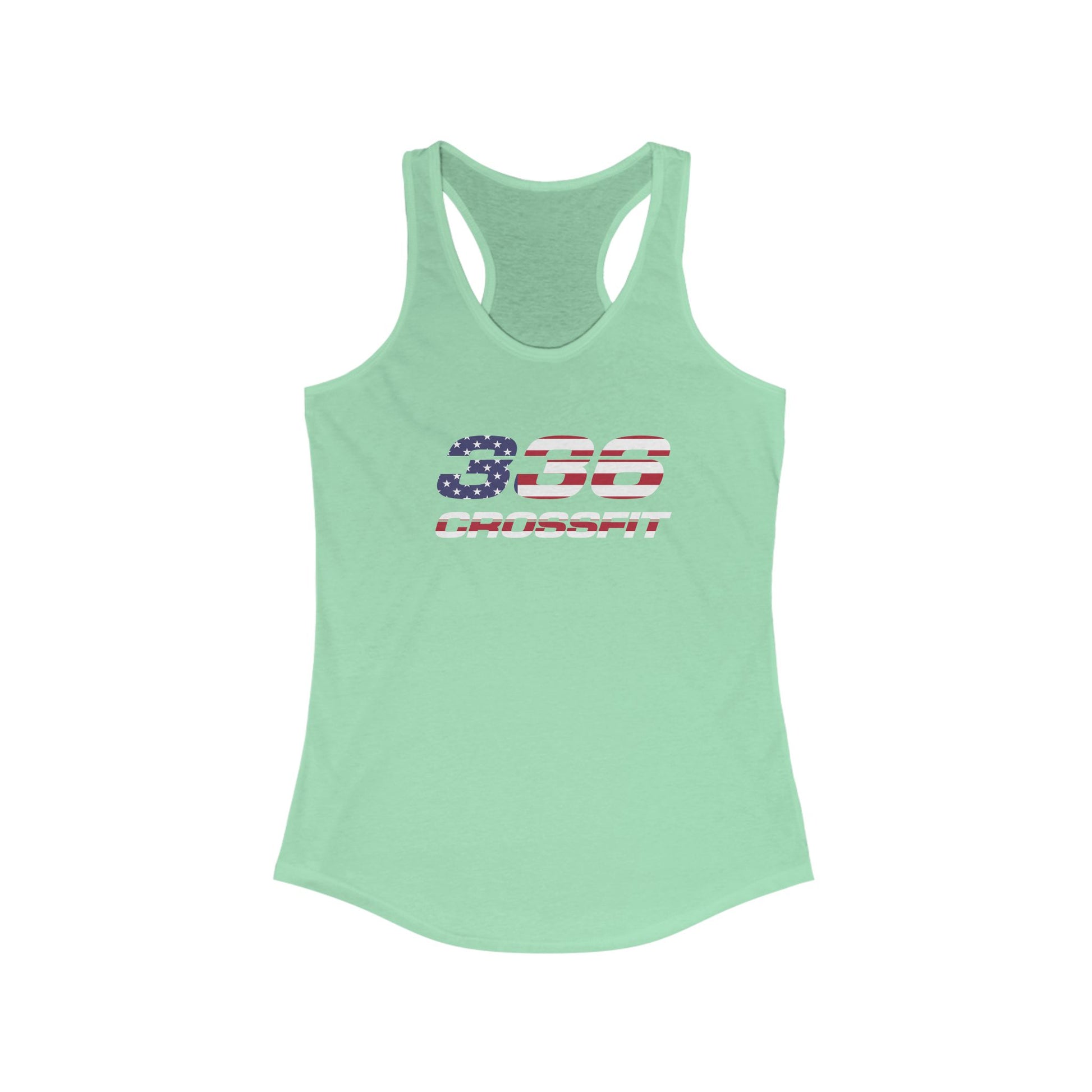 336 CrossFit American Flag Racerback Tank Top