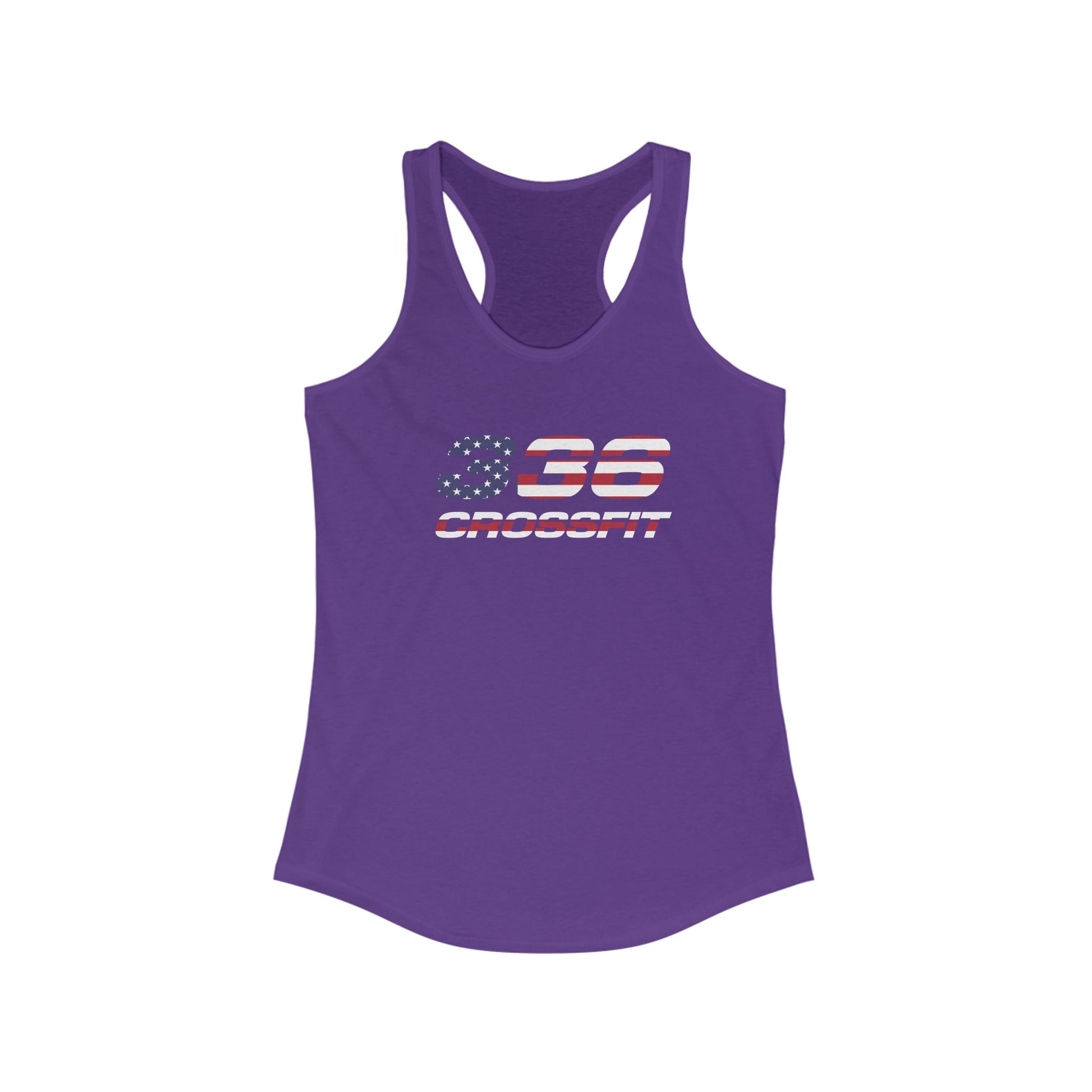 336 CrossFit American Flag Racerback Tank Top