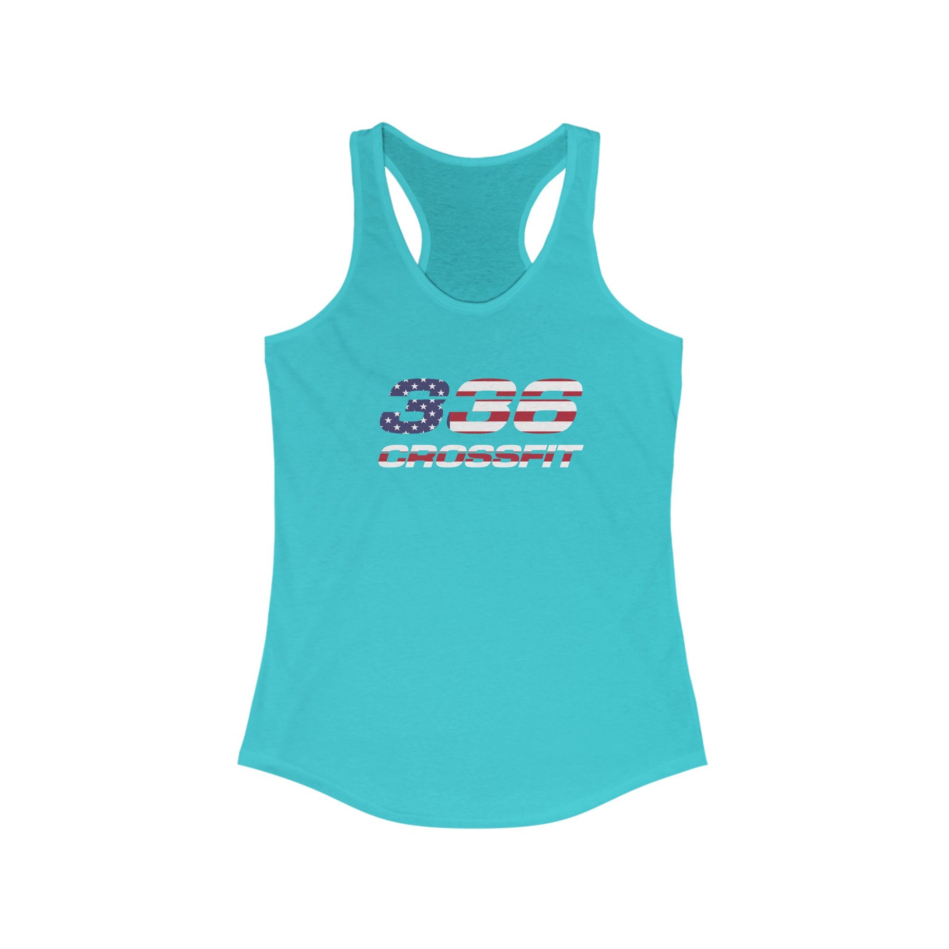 336 CrossFit American Flag Racerback Tank Top