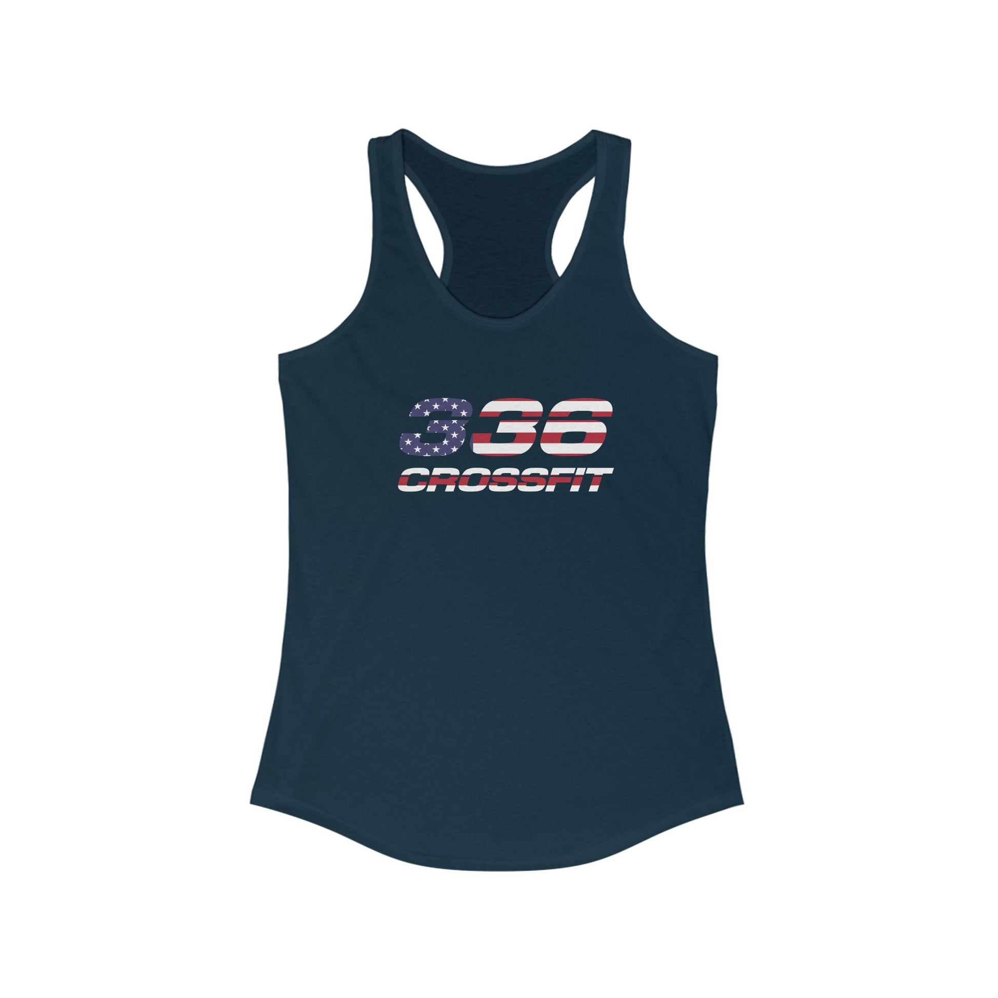 336 CrossFit American Flag Racerback Tank Top
