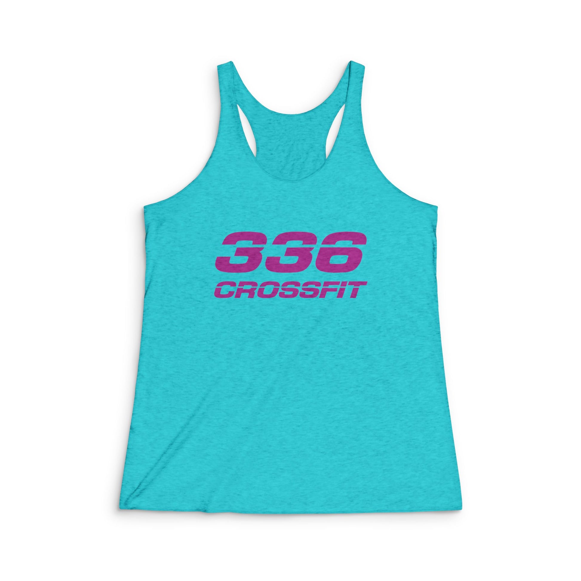 336 CrossFit Tri-Blend Racerback Tank Top (Basics Collection-Fuschia)