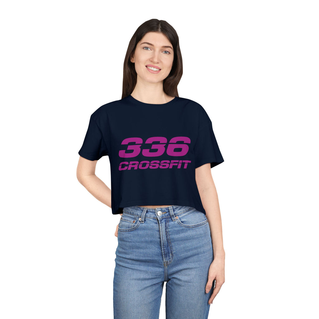 336 CrossFit Crop Top (Basics Collection-Fuschia)