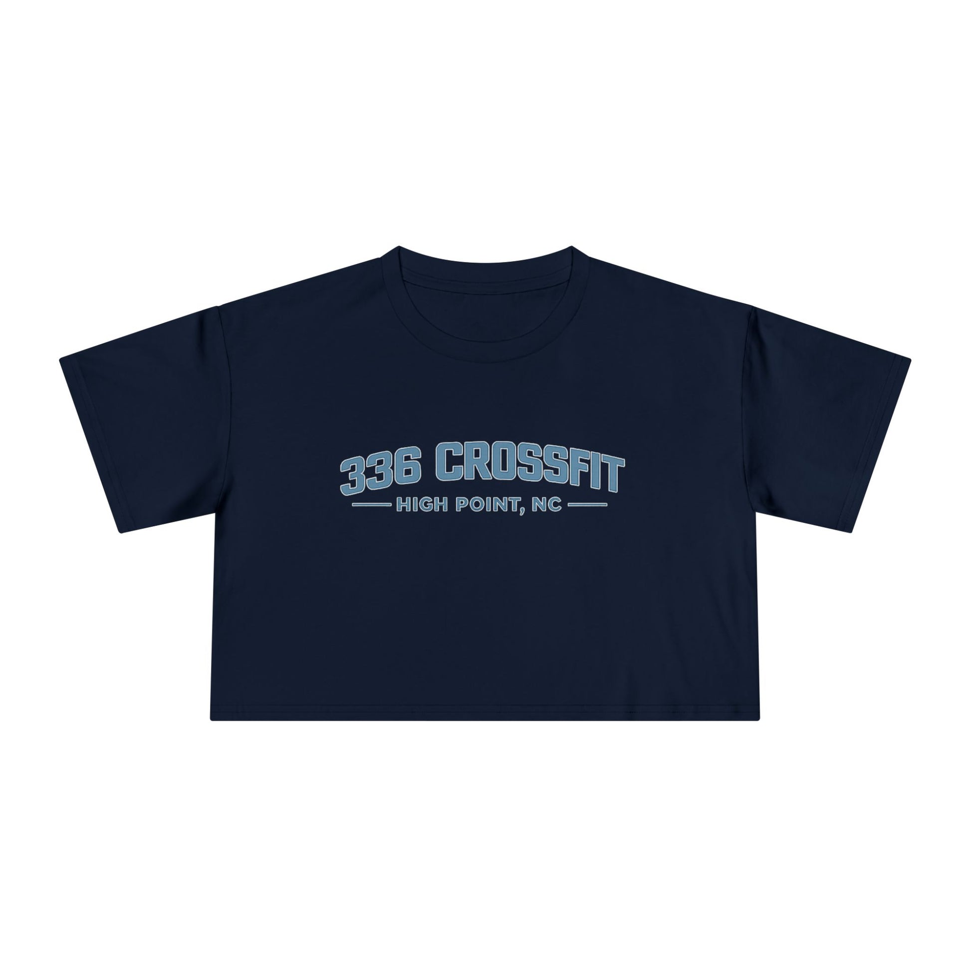 336 CrossFit Collegiate Blue Crop Top