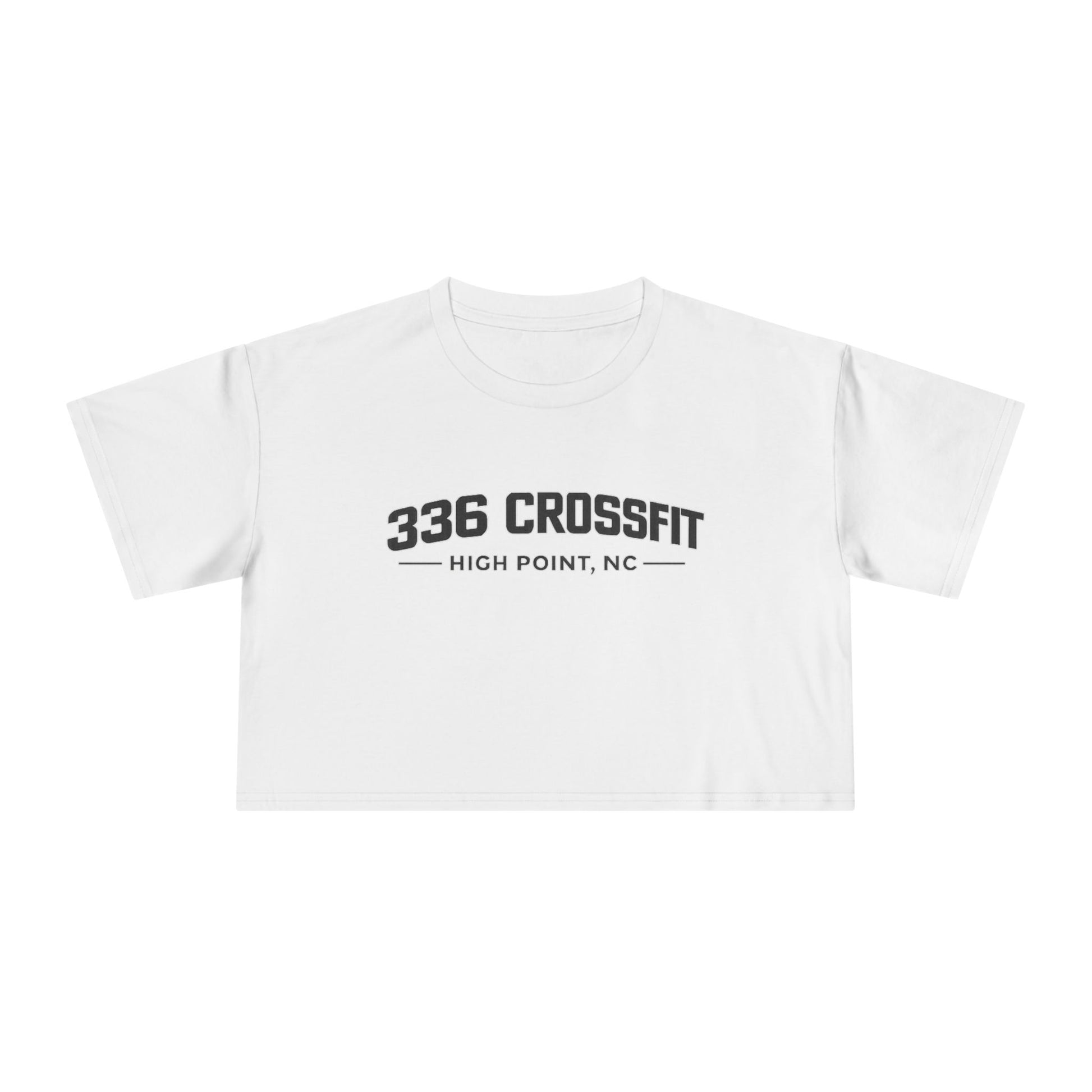 336 Collegiate Black Crop Top